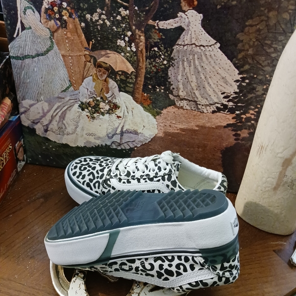 VANS 🛹Stacked Platform Blue,👟🐆Cheetah,Trendy SLIP Resistant. - Picture 13 of 16